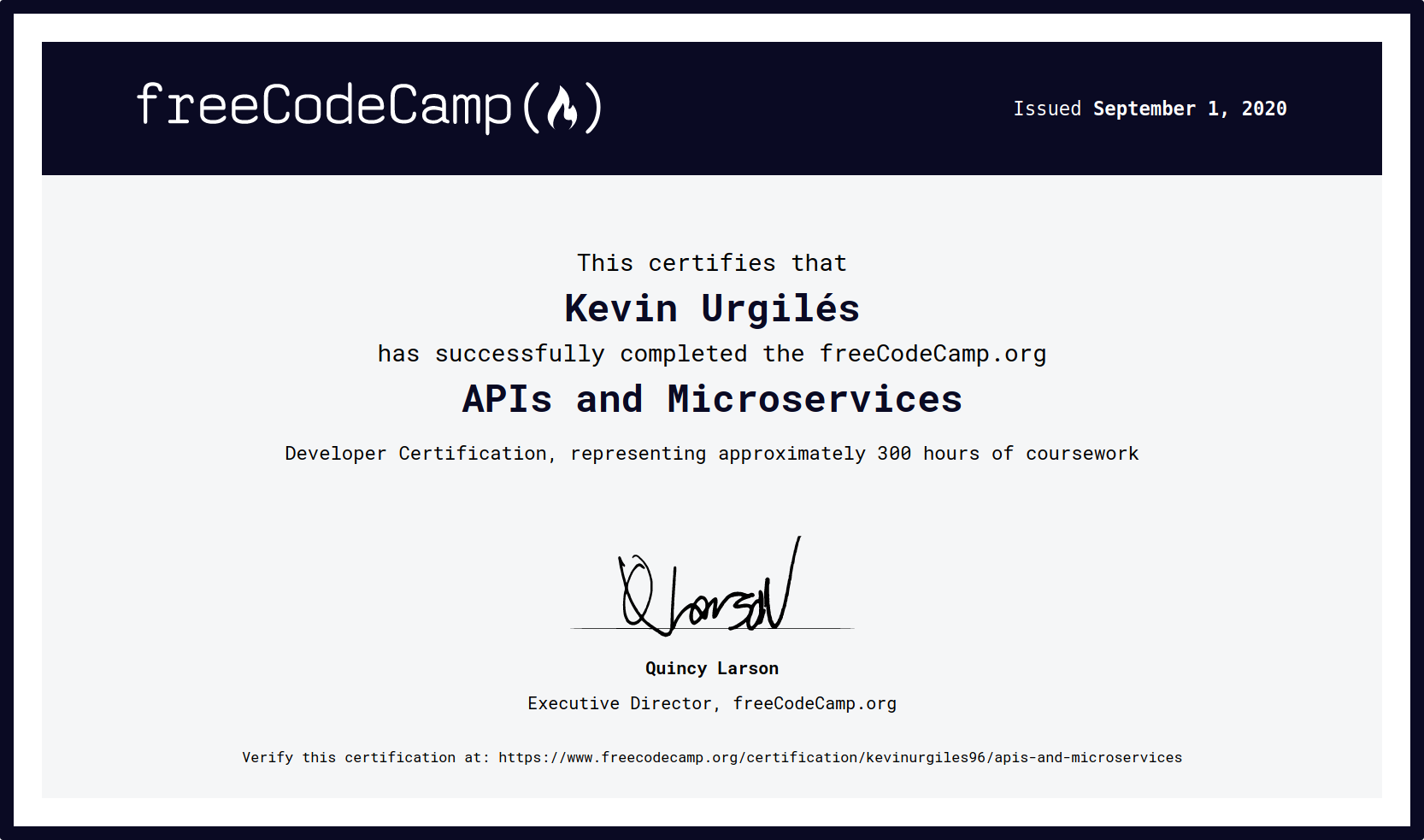 Certificado FCC Apis & Microservices